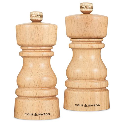 Cole & Mason London Mills Natural Beech 13cm Gift Set